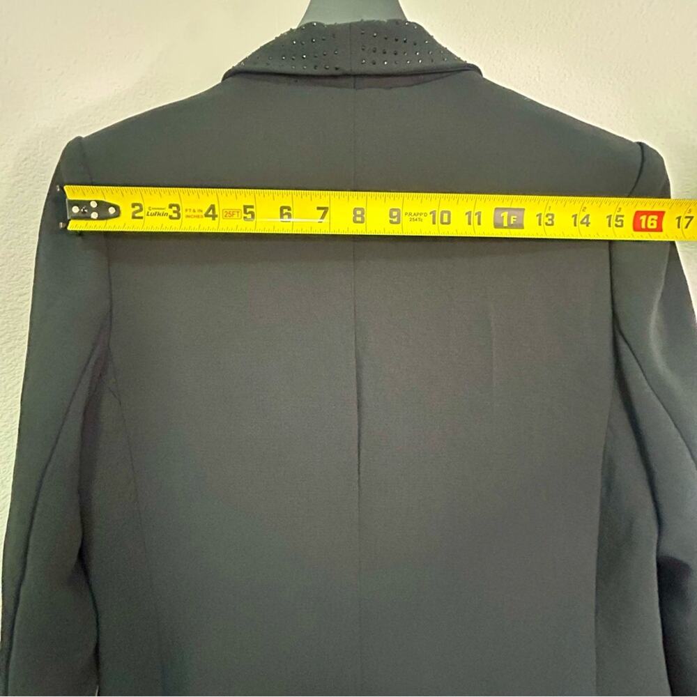 ✨ Forever 21 Black Rhinestone Blazer Size Large NWOT Single Breasted Jacket - Picture 6 of 17